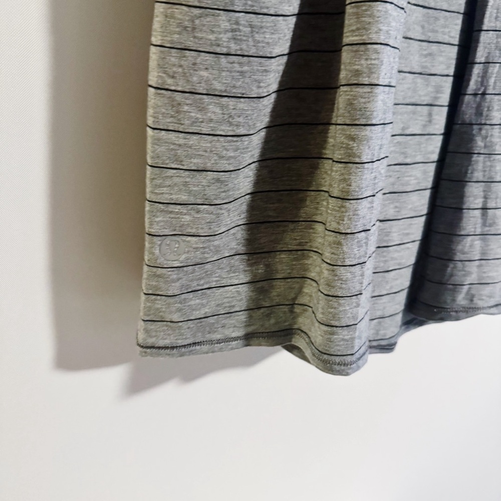Lululemon - Grey and Black Striped All Tied Up Tank - Picture 6 of 9